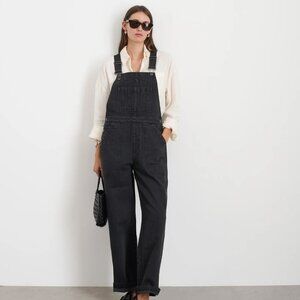 Alex Mill Lili overalls black denim NWT size L